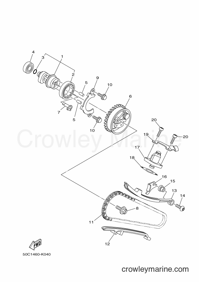 2012 Scooter T135HC - T135HC (50C2) [010] - CAMSHAFT & CHAIN