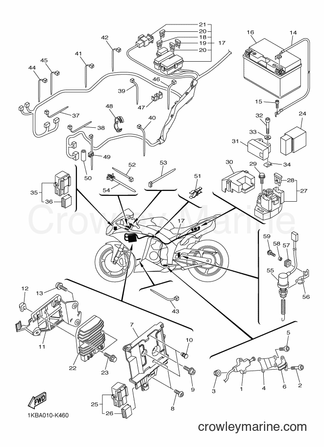 Yamaha Motors YZF-R1 RaceBase (1KBA) [010] - ELECTRICAL 2