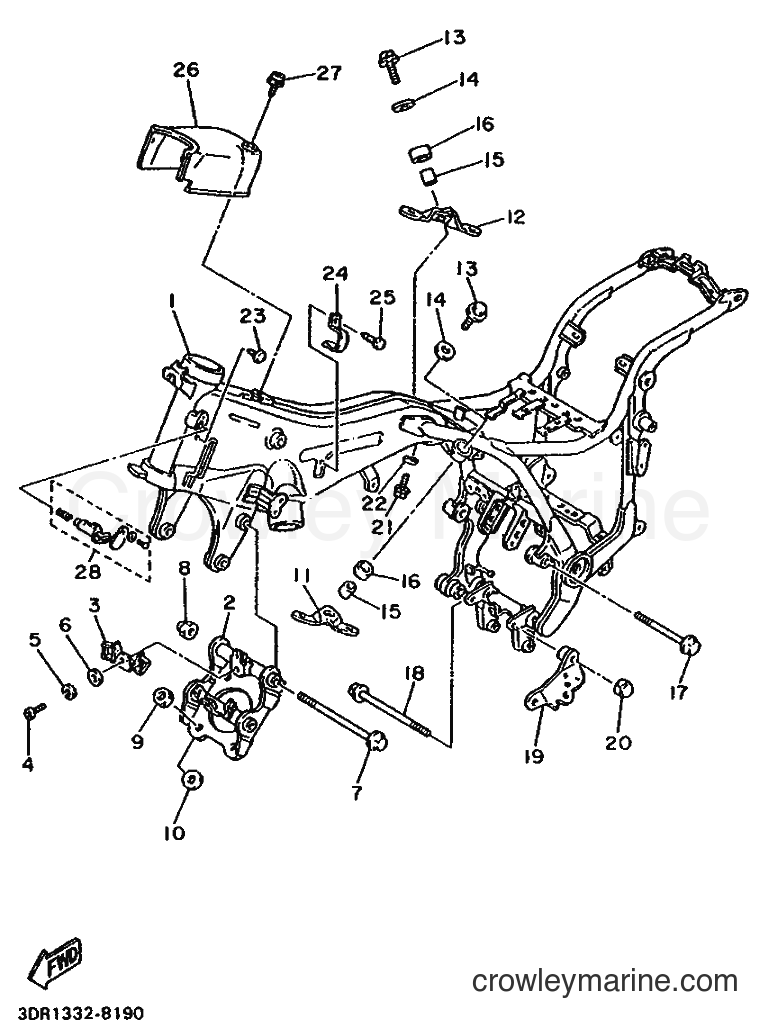 1991 Cruiser XV1100 - XV1100 (3LP2) [999] - FRAME