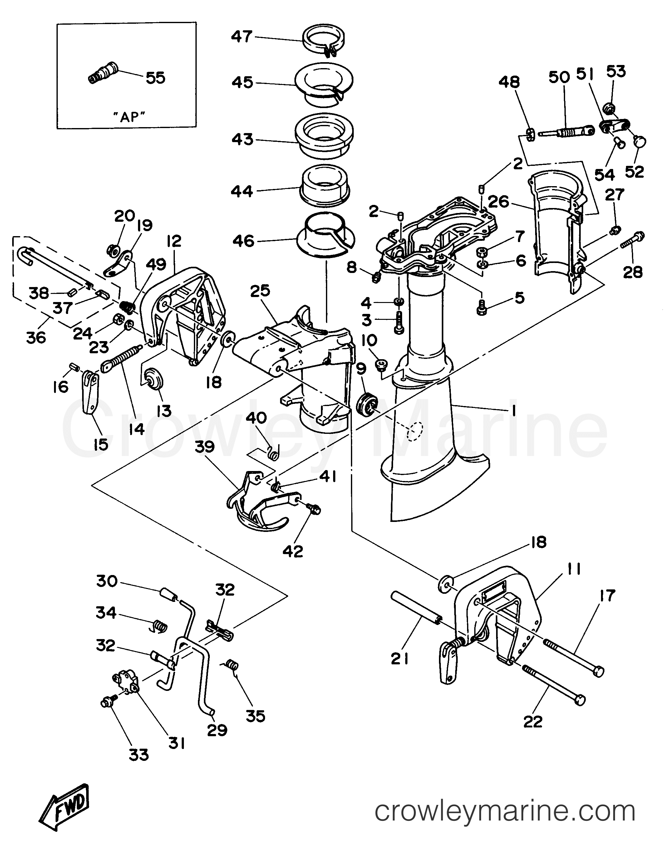 Yamaha Motors 5MSHV - UPPER CASING BRACKET