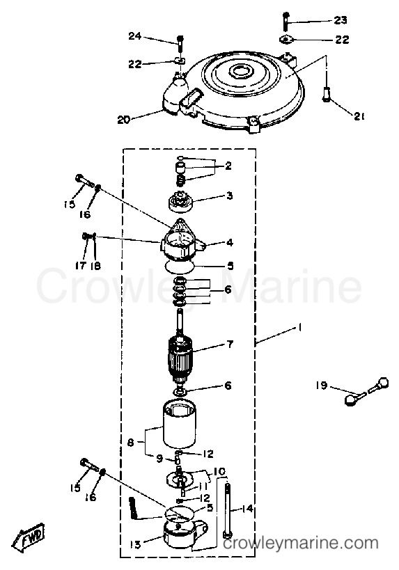 Yamaha Motors 40SK - ELECTRIC STARTER (40E 40ET)