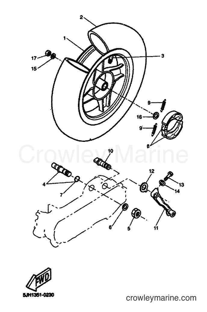 2000 Scooter EW50 - EW50 (5LH1) [030] - REAR WHEEL