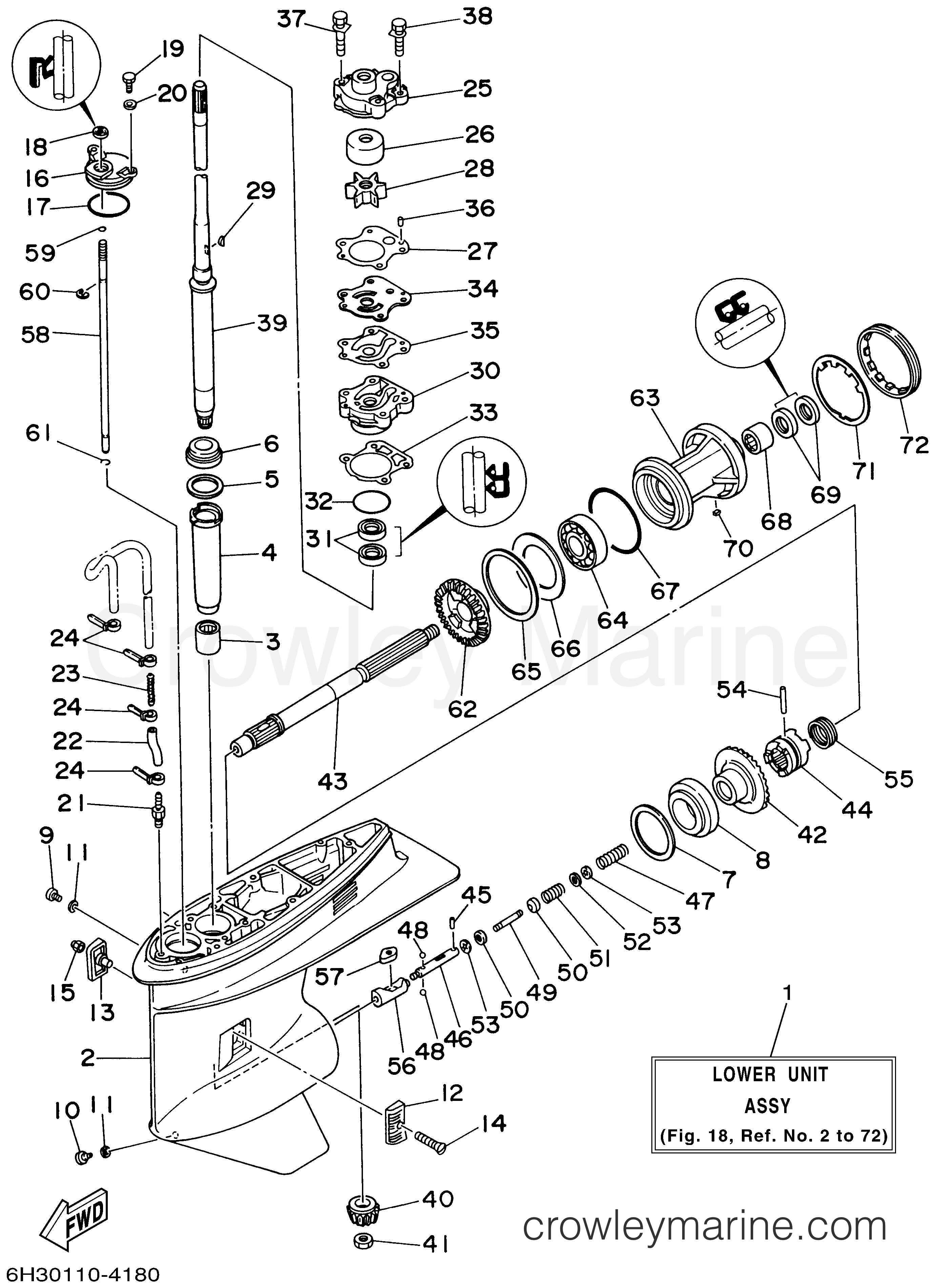 Yamaha Motors 60TLRA - LOWER CASING DRIVE 1