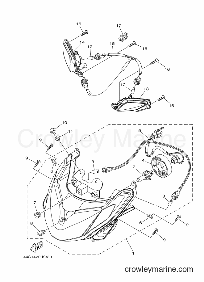 Yamaha Motors AL125C (44S3) [010] - HEADLIGHT