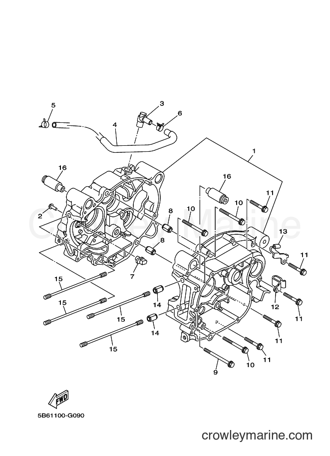 2014 Dirt Bike TT-R110E - TT-R110E (5B6U) [010] - CRANKCASE