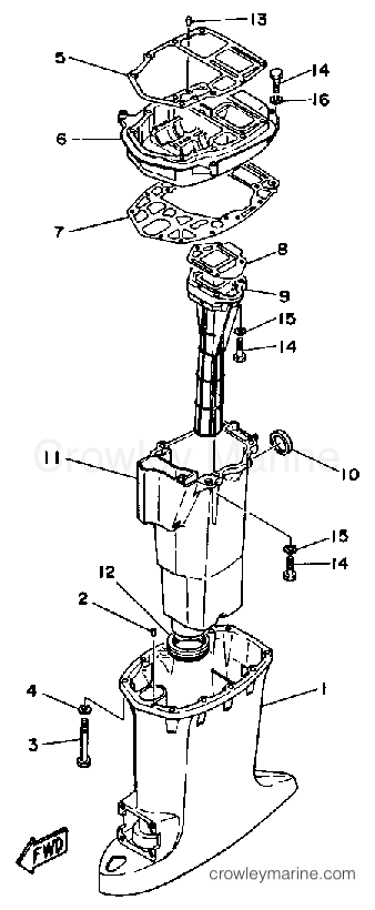 Yamaha Motors 40ELH - UPPER CASING