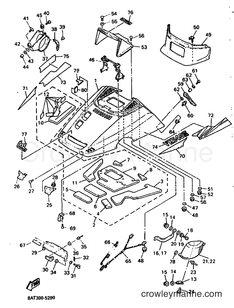 1995 Snowmobile VK540E - VK540E (8AT3) [010] - SHROUD