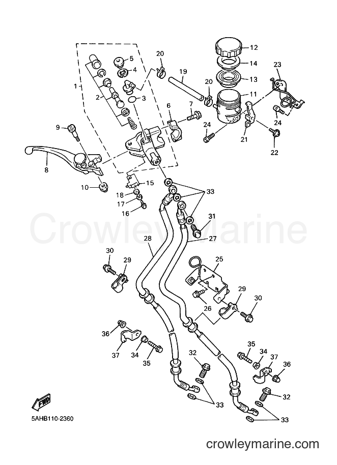 2007 Sport Bike YZF600R - YZF600R (4WFC) [010] - FRONT MASTER CYLINDER