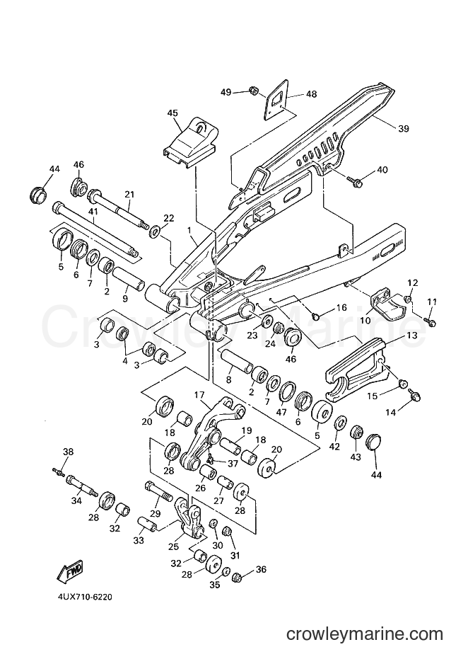 1996 Dirt Bike XTZ660 - XTZ660 (4MY3) [110] - REAR ARM