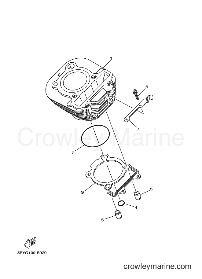 2004 Dirt Bike TW200E - TW200E (5FYN) [010] - CYLINDER