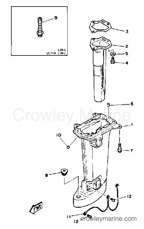 Yamaha Motors 8MSHR - UPPER CASING