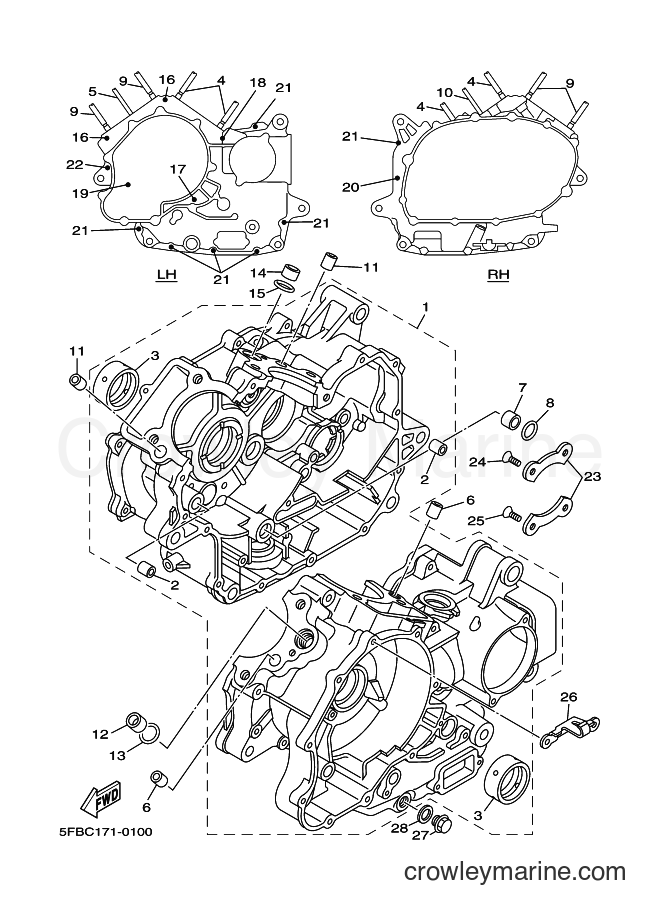 Yamaha Motors XVS400C (35C5) [010] - CRANKCASE