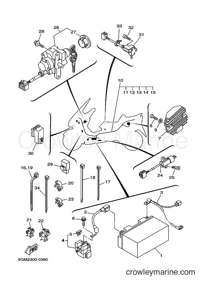 Yamaha Motors YP250 (5GM3) [040] - ELECTRICAL 1