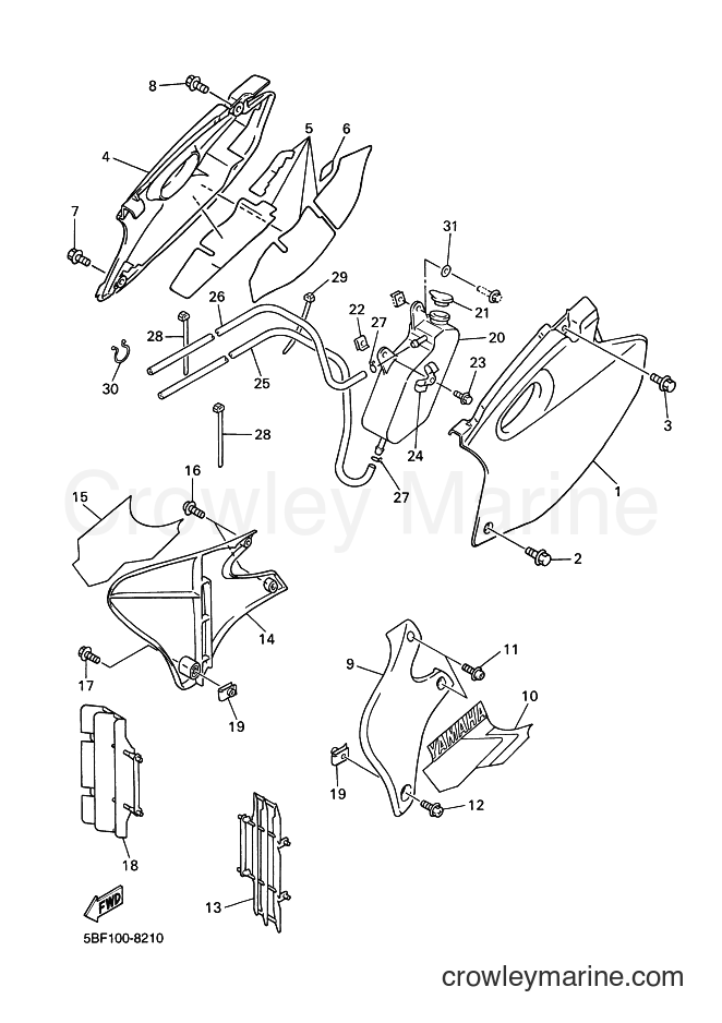 1998 Dirt Bike WR400F - WR400F (5BF2) [070] - SIDE COVER
