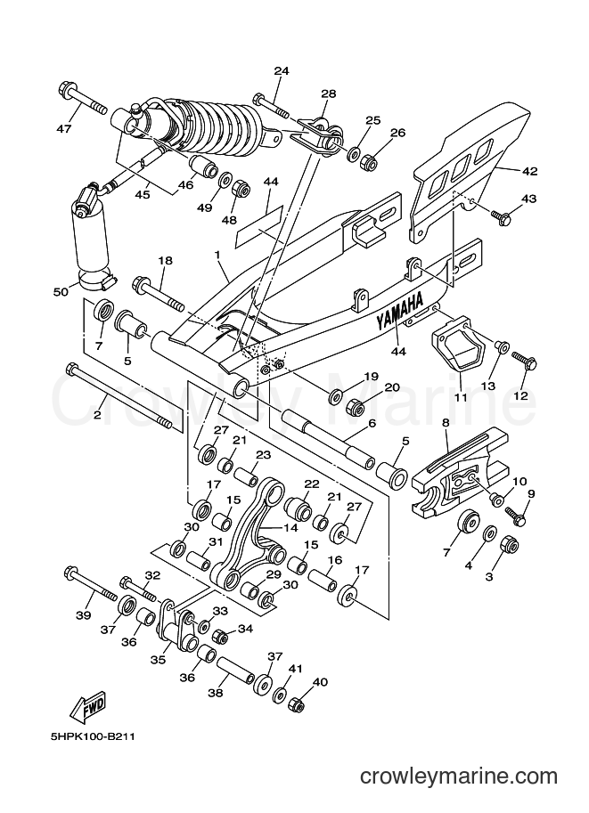 Yamaha Motors TT-R125LWE (5HPW) [070] - REAR ARM & SUSPENSION 2