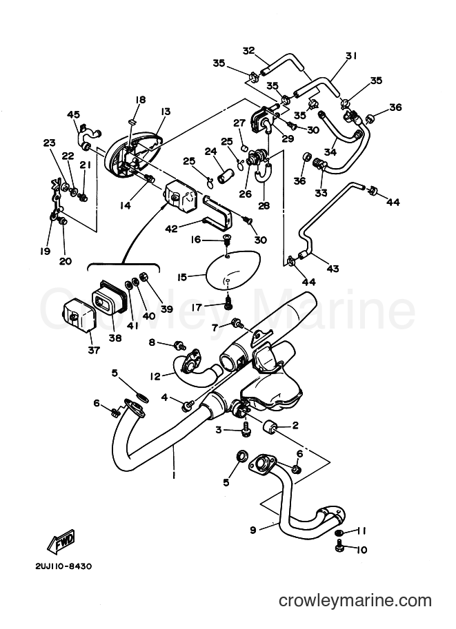 2012 Cruiser XV250 - XV250 (46B8) [010] - EXHAUST