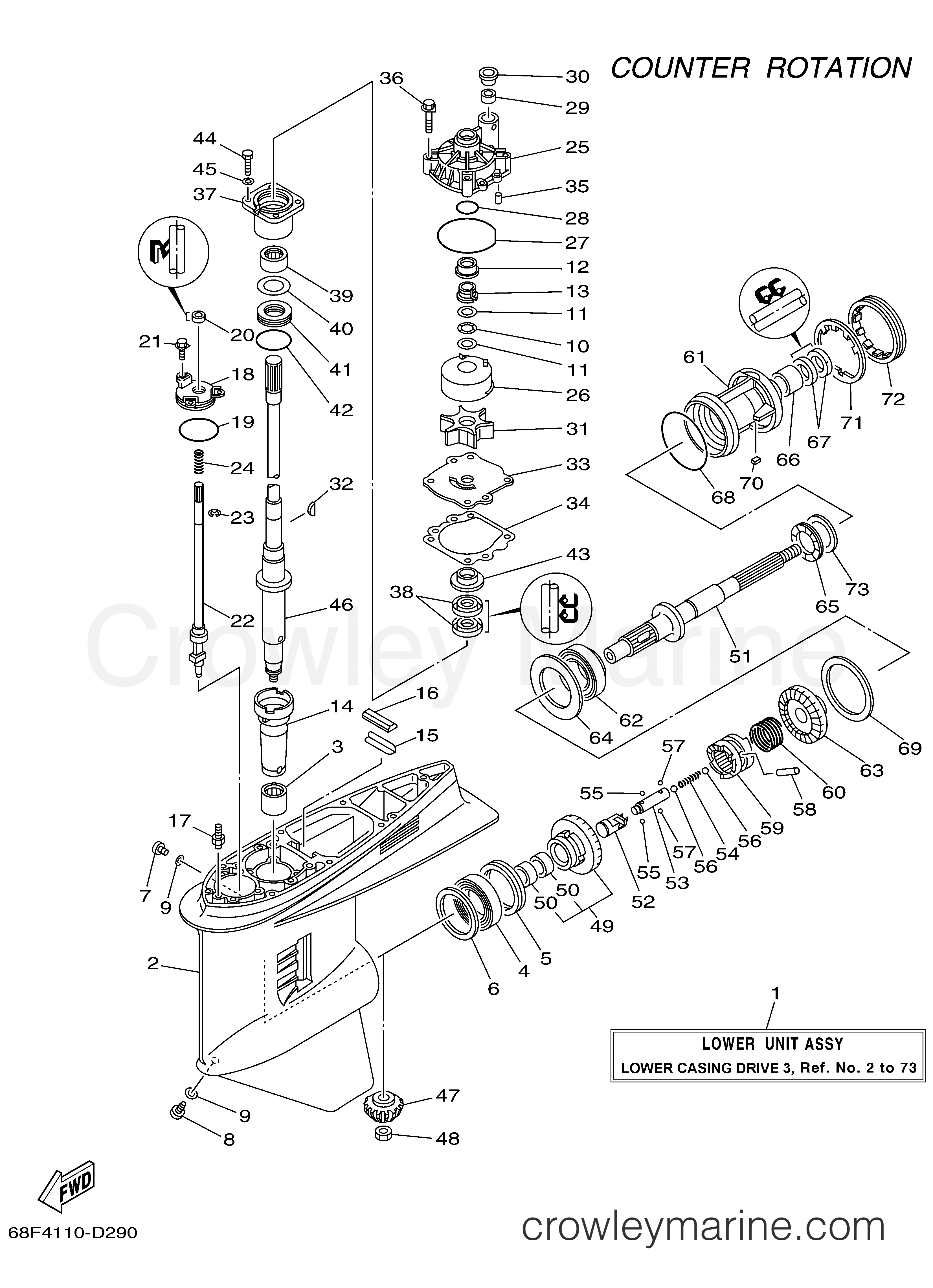 Yamaha Motors LZ200TXRD - LOWER CASING DRIVE 3