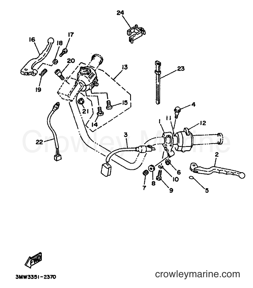 1992 Street Bike SR125 - SR125 (3MW3) [999] - HANDLE SWITCH & LEVER