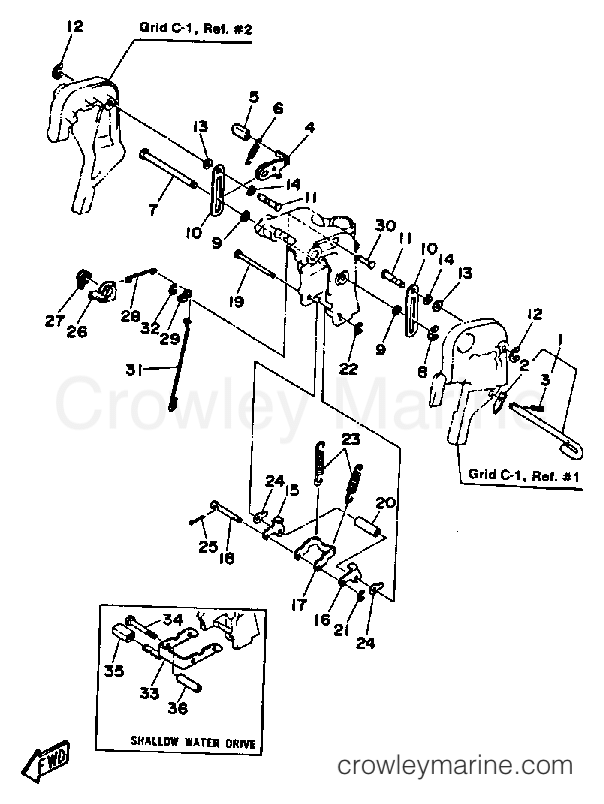 Yamaha Motors 30ELH - BRACKET 2