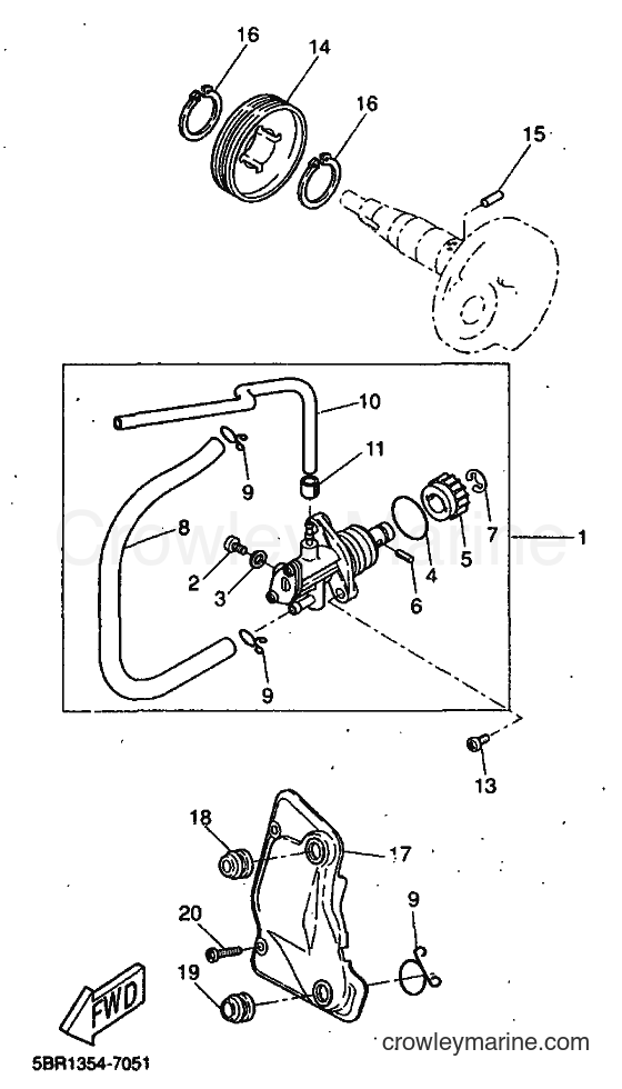 1998 Scooter YQ50L - YQ50L (5CL3) [010] - OIL PUMP