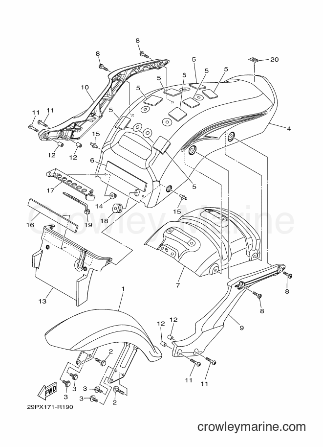 Yamaha Motors XV1900CU (BL93) [010] - FENDER
