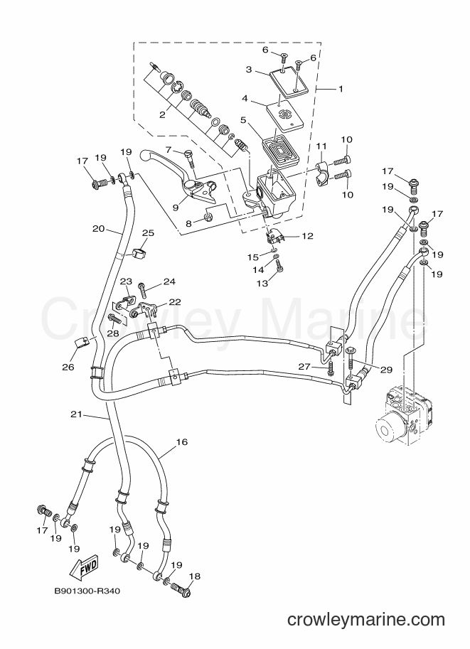 2016 Street Bike MTM850 - MTM850 (B901) [050] - FRONT MASTER CYLINDER