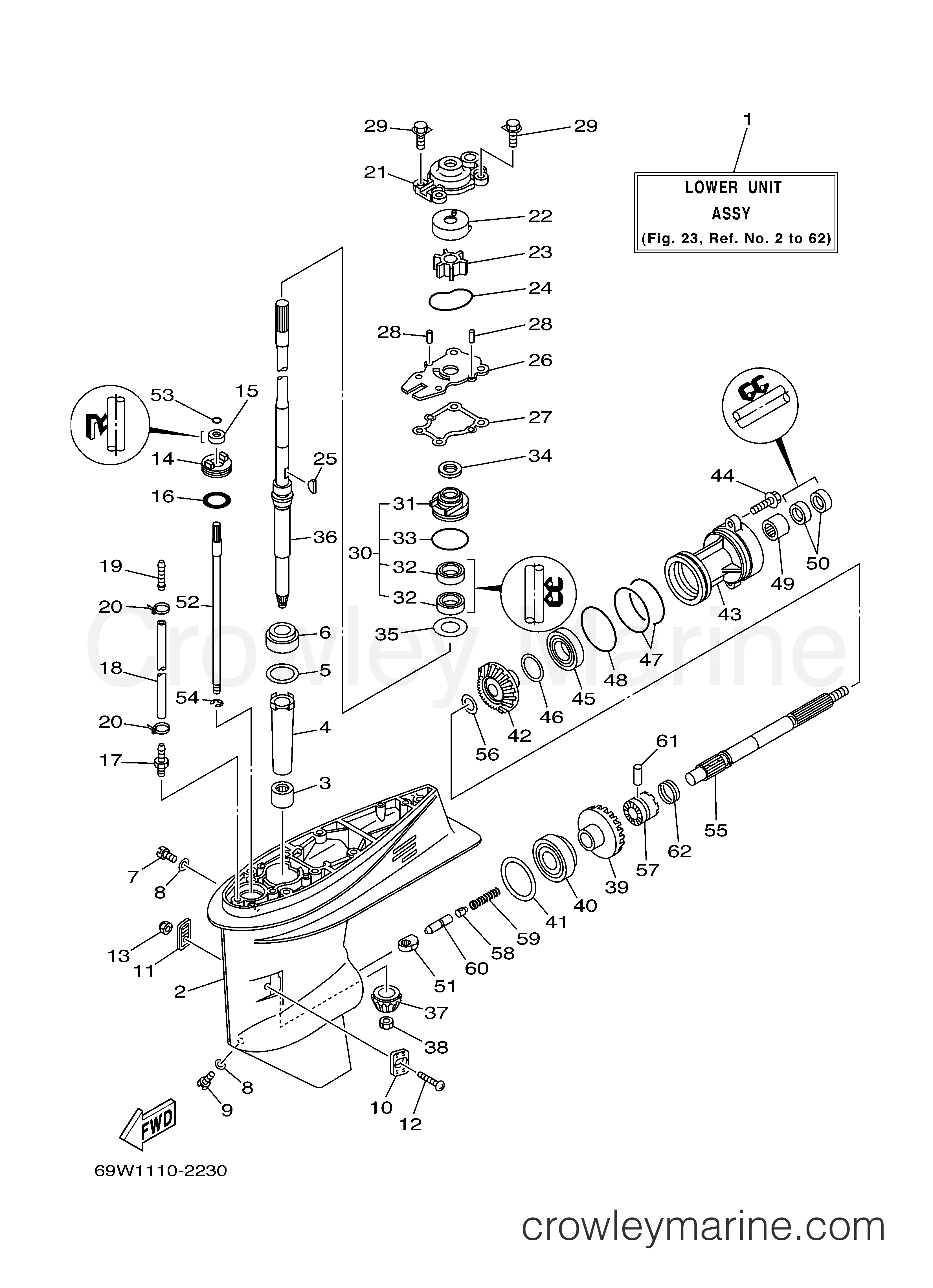 Yamaha Motors F60TLRA - LOWER CASING DRIVE 1