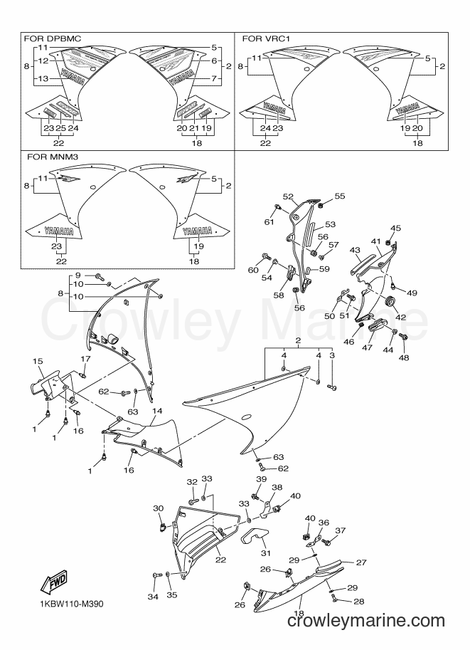 Yamaha Motors YZF-R1 (1KBX) [010] - COWLING 2
