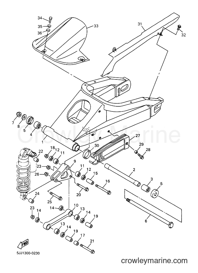 Yamaha Motors YZF-R1 (5JJ1) [070] - REAR ARM