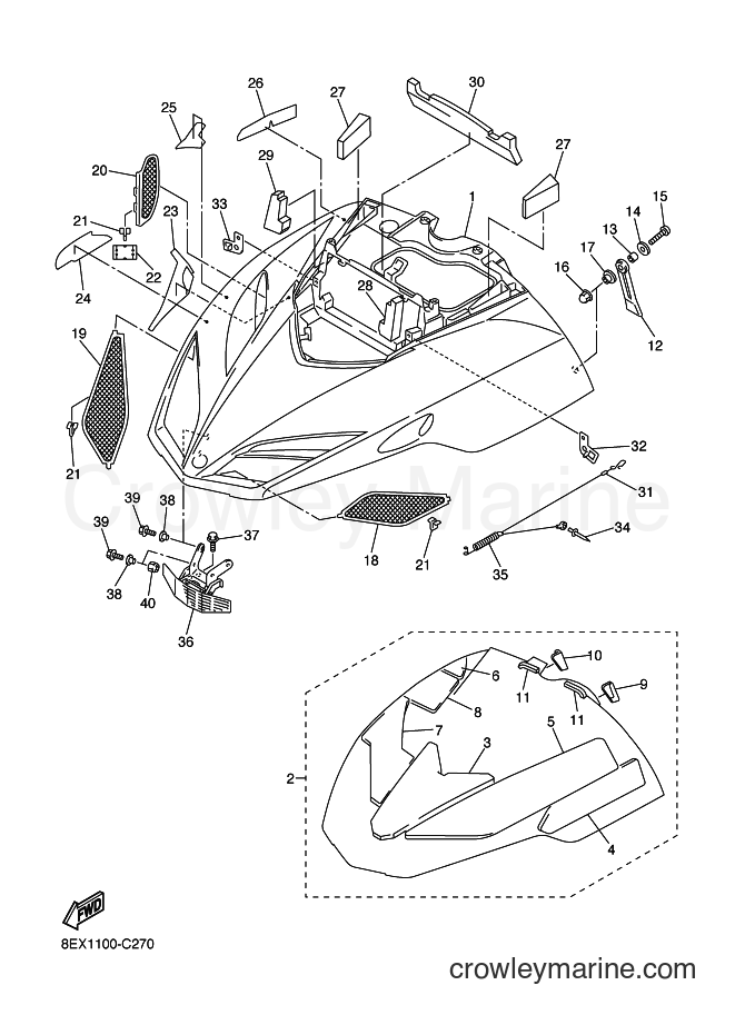 2004 Snowmobile SXV60VT - SXV60VT (8FD2) [010] - SHROUD
