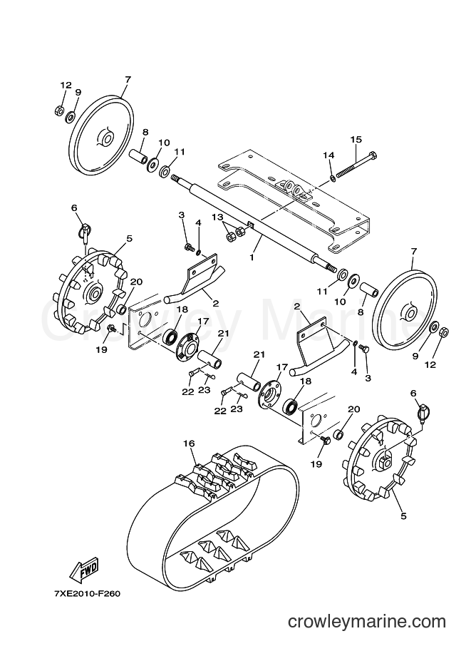 2012 Snowblower YS1070 - YS1070 (7XE3) [010] - TRACK & SPROCKET WHEEL
