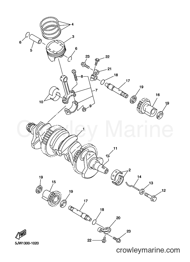 2003 Sport Bike FJR1300A - FJR1300A (5VS1) [020] - CRANKSHAFT & PISTON