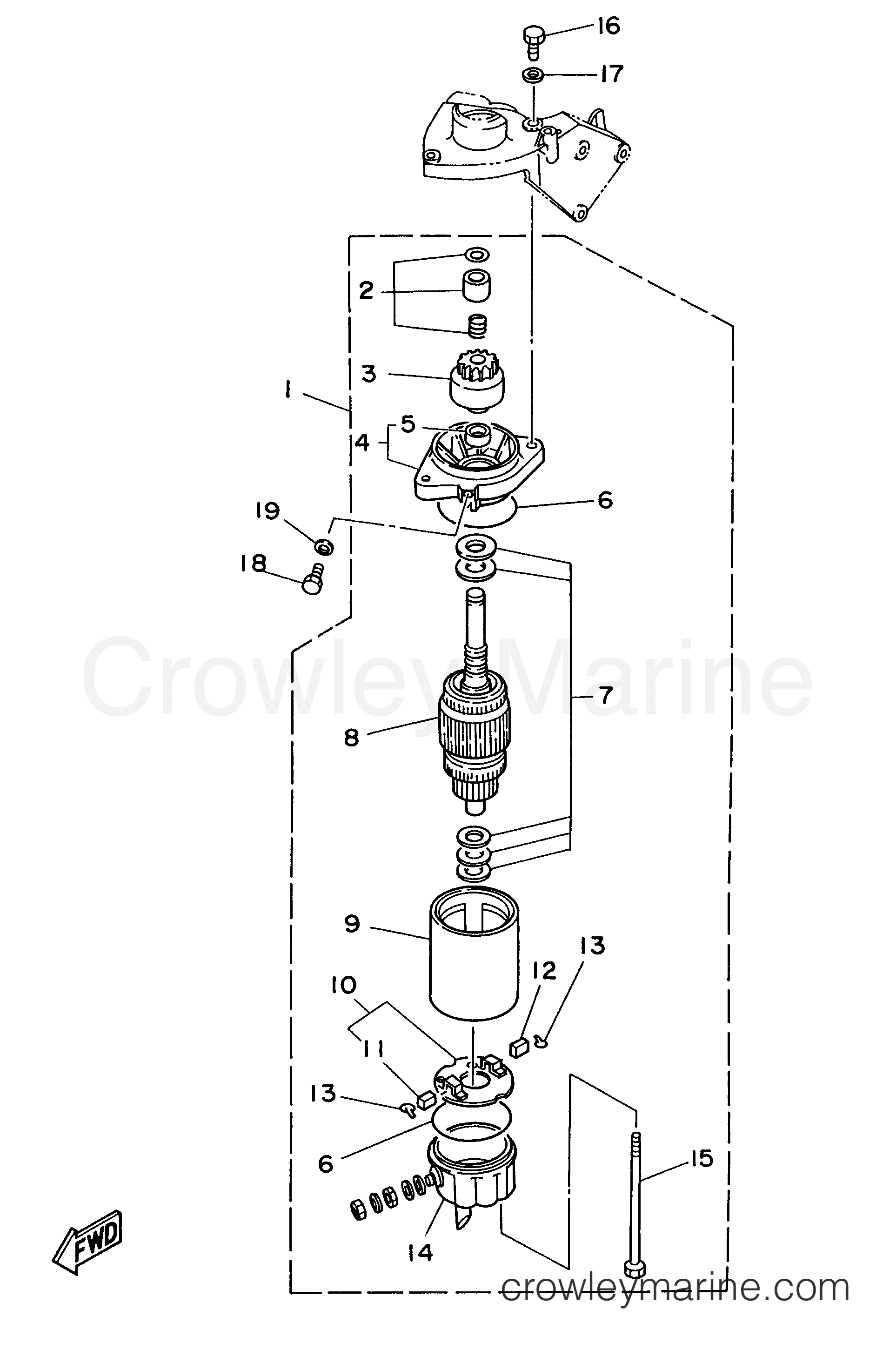 Yamaha Motors C25MSHU - STARTING MOTOR