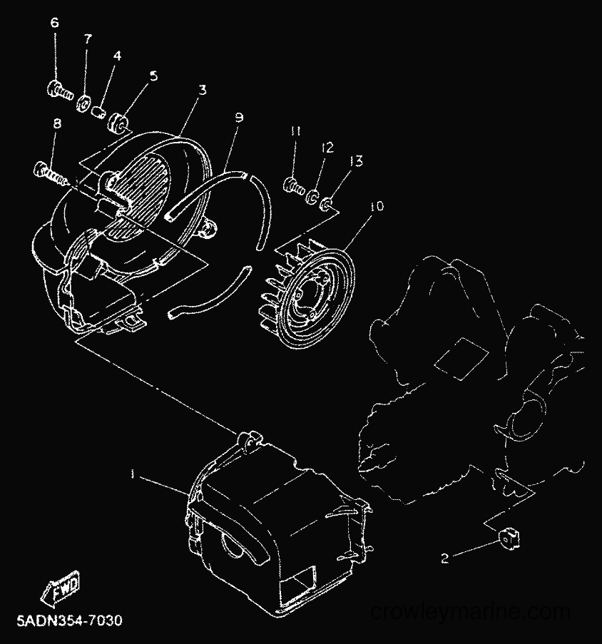 2000 Scooter YN50 - YN50 (5ADV) [010] - AIR SHROUD & FAN