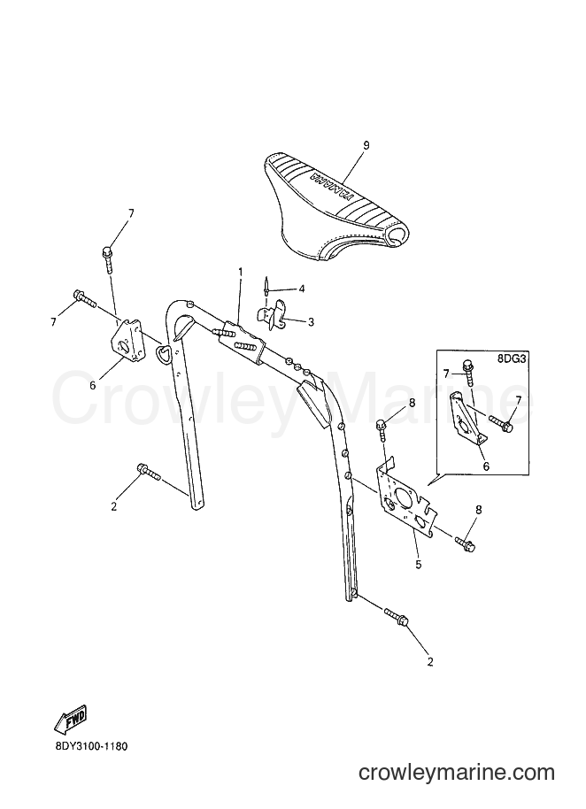 Yamaha Motors VX700DX (8DY3) [030] - STEERING GATE