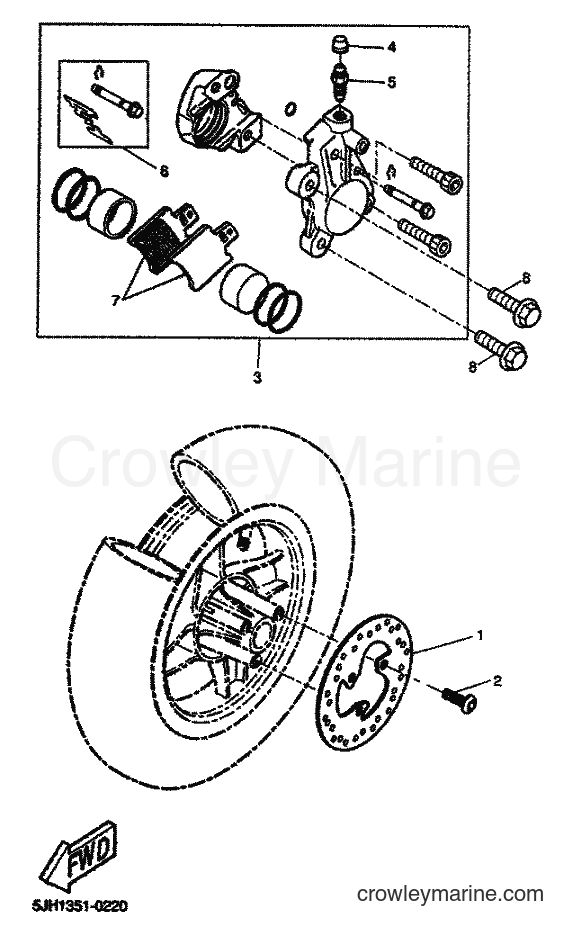 2001 Scooter EW50 - EW50 (5JH3) [020] - FRONT BRAKE