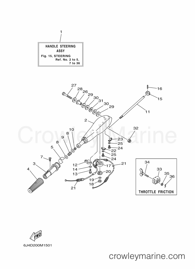 Yamaha Motors E40JMH (6J4E) [020] - STEERING