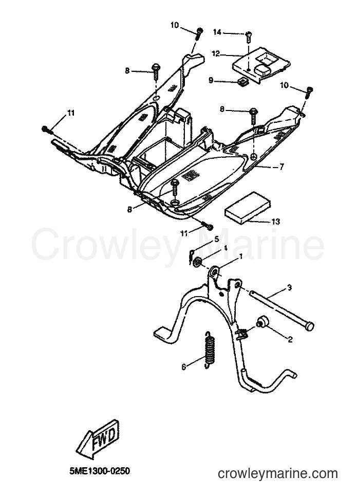 2000 Scooter YQ100 - YQ100 (5ME1) [060] - STAND & FOOTREST