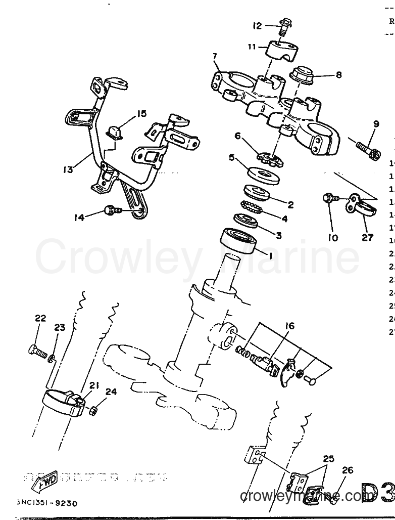 1989 Dirt Bike DT125R - DT125R (3PY1) [999] - STEERING