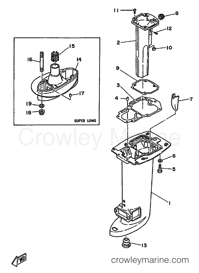 Yamaha Motors 25D (695) [999] - UPPER CASING
