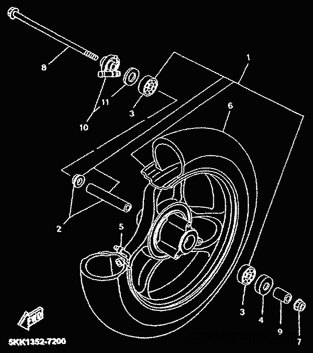2001 Scooter YN50 - YN50 (5BV7) [010] - FRONT WHEEL