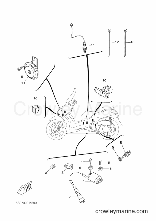 Yamaha Motors VP250 (5B27) [010] - ELECTRICAL 2