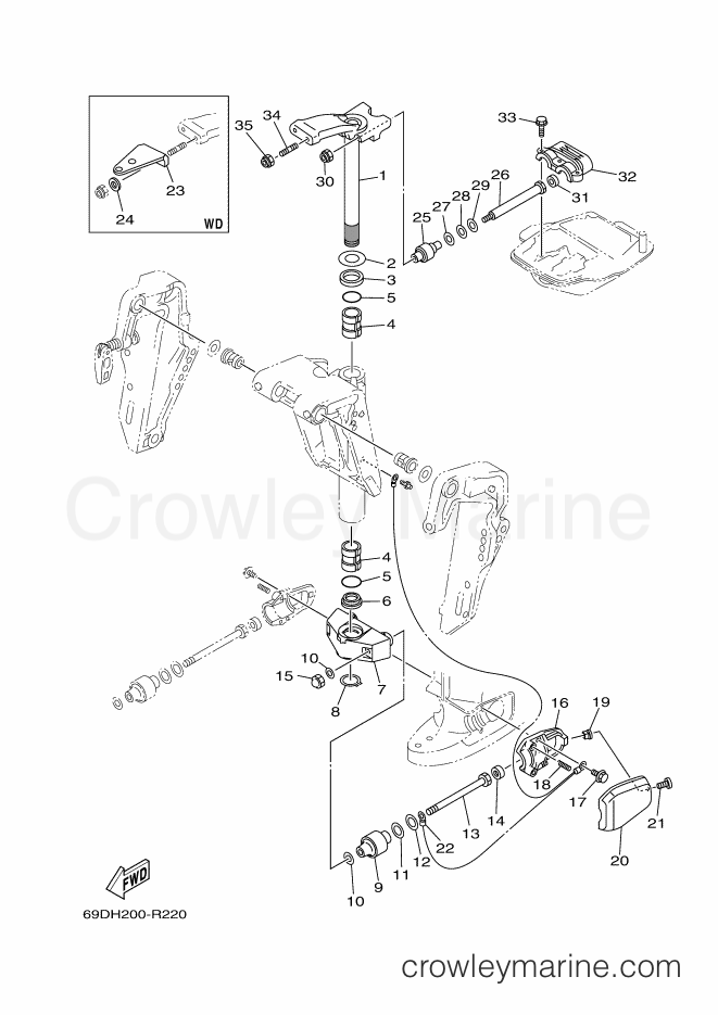 Yamaha Motors E60HMHDL (69DH) [050] - BRACKET 4