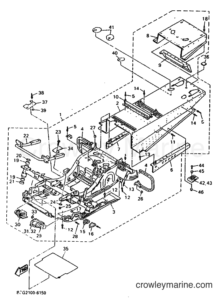 1996 Snowmobile VX600DX - VX600DX (8CG2) [999] - FRAME