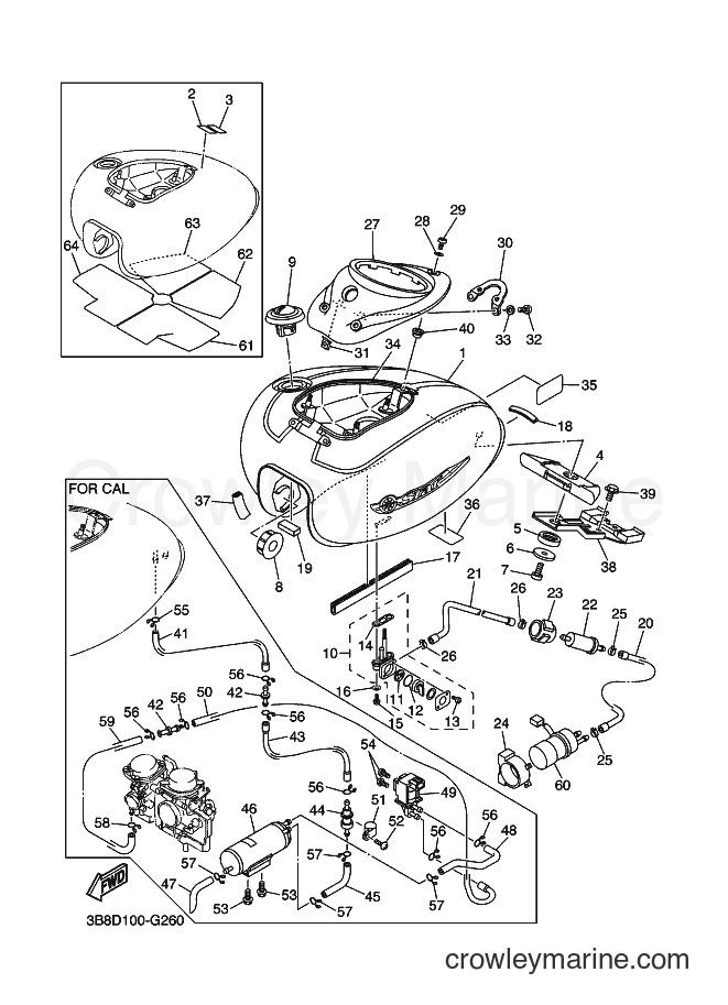 2008 Cruiser XVS1100 - XVS1100 (3B8F) [010] - FUEL TANK