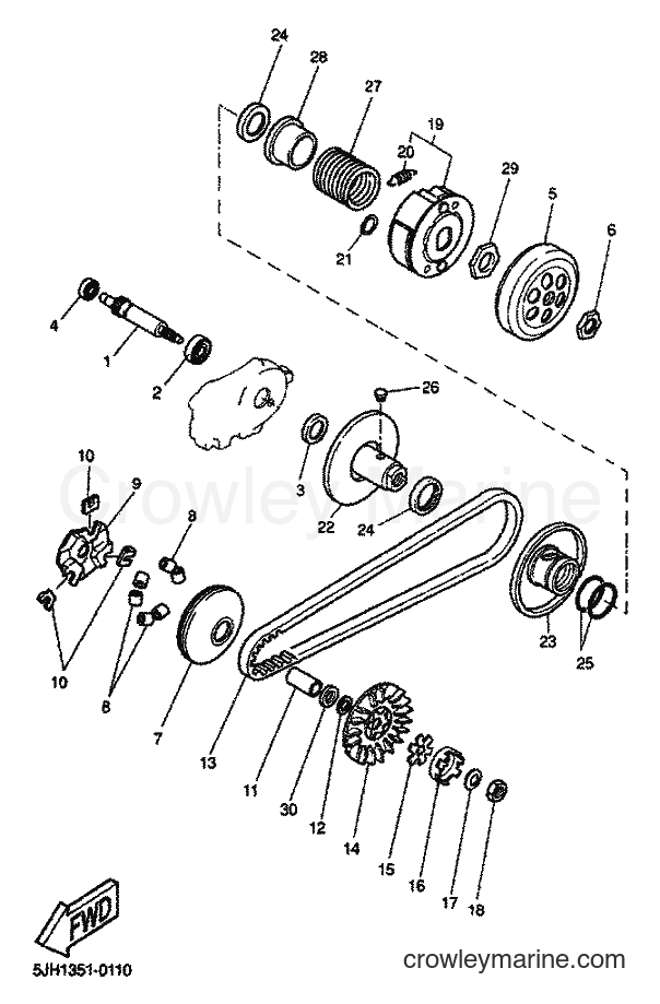 2001 Scooter EW50 - EW50 (5JH3) [020] - CLUTCH