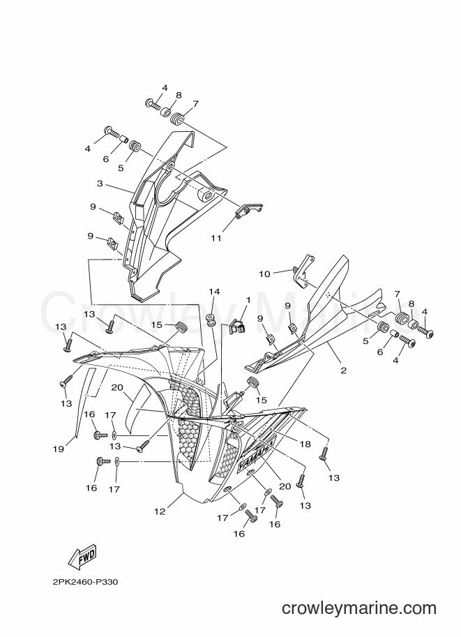 2015 Sport Bike YZF-R15 - YZF-R15 (2PL2) [010] - LEG SHIELD