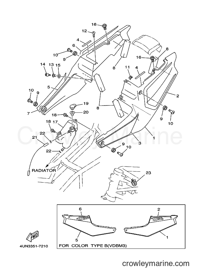 Yamaha Motors TRX850 (4VN3) [010] - SIDE COVER
