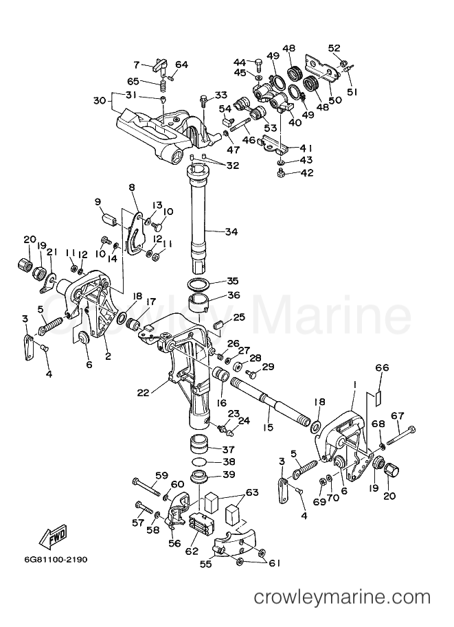 Yamaha Motors FT9.9A (6G81) [200] - BRACKET 1