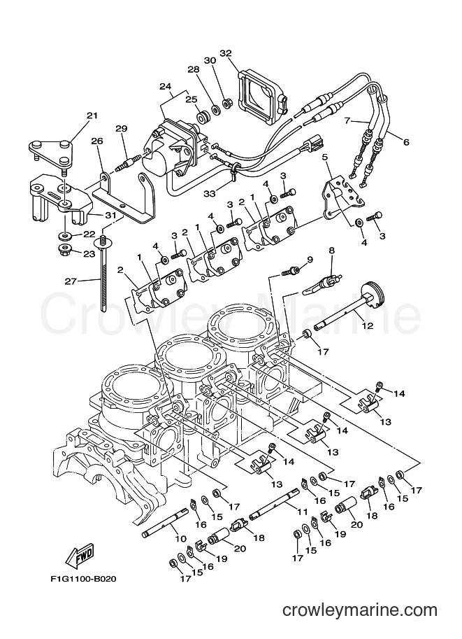 Yamaha Motors JET FOR GP1300 (60TB) [010] - CYLINDER & CRANKCASE 2